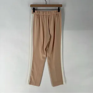 Aritzia Babaton Conan Blush Pink Stretch Crepe Pull On Side Stripe Tapered‎ Crop Pants 0 thumbnail 9