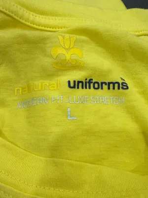 FIGS Natural Uniforms Yellow Long Sleeve Undershirt Size Large thumbnail 2