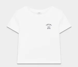 Sunday Best Aritzia White Golf Club Graphic Cotton T-Shirt Womens Large L thumbnail 1