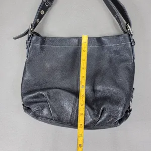 Coach Y2K Hobo Bag Black Pebbled Leather Silver Hardware F15064 Medium VTG thumbnail 10