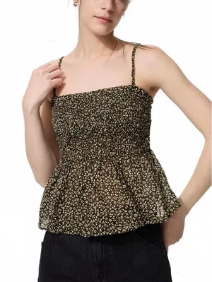Uniqlo Shirring Bra Camisole NWT Black Small thumbnail 1