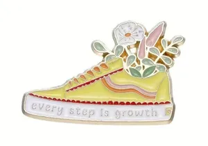 EVERY STEP IS GROWTH Floral Sneaker Enamel Backpack NEW thumbnail 1