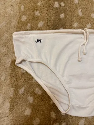 RIPS Women’s White Drawstring Bikini Bottom Size L Made in USA thumbnail 4