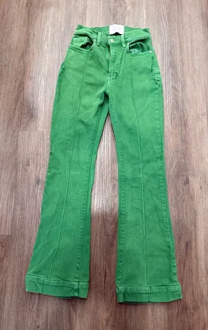 Revice Denim Venus Star Green High Rise Flare Jeans Front‎ Seam Star Back 26 thumbnail 1