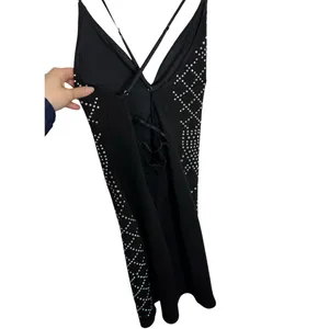 Elegant Black Studded Dress Size M thumbnail 2
