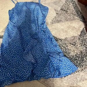 💙🤍 Hello Molly Down To Georgia Dress Blue Polka‎ Dot Print Size S thumbnail 12