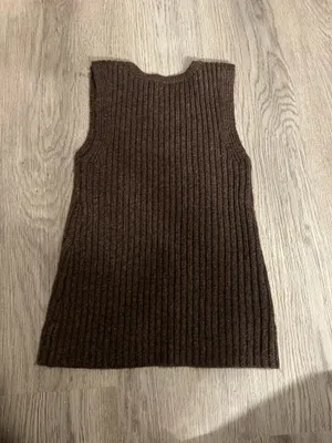 Sonoma Brown Sleeveless Sweater Vest Tank Top Size S thumbnail 2