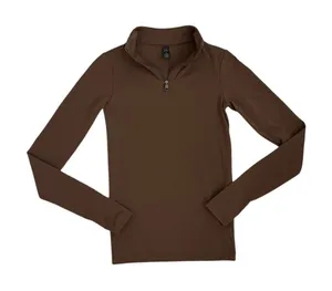Vitality Balance Athletica Brown Long Sleeve Quarter Zip Dri-Fit Pullover Small thumbnail 1