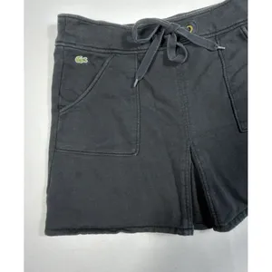Lacoste Women's Black Sweatshirt Cotton Y2K Mini Skirt‎ Comfy Cute Size 34 Small thumbnail 2