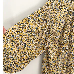 American Holic Floral Print Blouse Top Long Sleeve Button Down‎ Womens Medium thumbnail 4