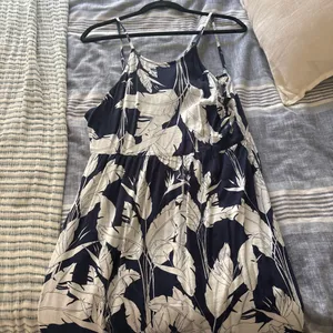 Navy and white mini dress thumbnail 1
