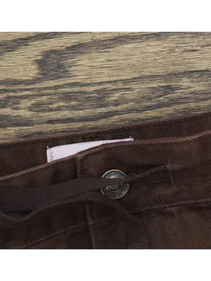 Woolrich X TGT Adult Mid-Rise Slouchy Cargo Twill Pants Drawstring Brown M thumbnail 7