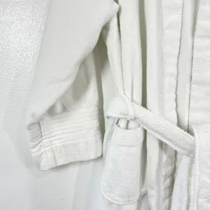 Lauren Ralph Lauren Terry Cloth Robe Women Large White Cotton Belted Spa Classic thumbnail 5