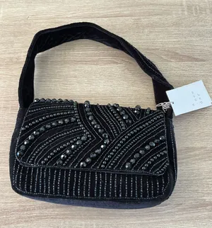 A New Day Black velvet beaded handbag thumbnail 1