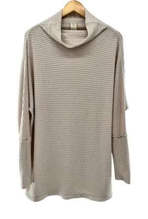 Free People‎ Women Sweater Cream Kitty Thermal Top Waffle Knit We the Free Small thumbnail 1