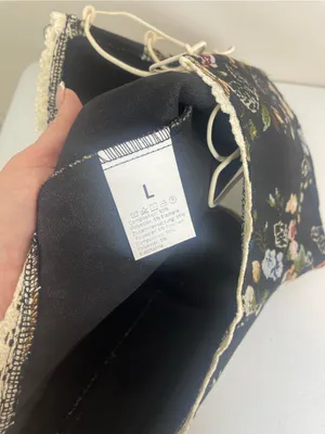 Floral Lace-Trim Black Corset Camisole thumbnail 4