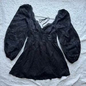 For Love and Lemons Black Coquette Natalie Mini Dress Size Small thumbnail 3