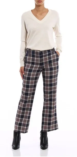 Tory Burch Garrett Tartan Plaid Trousers Women's Size 8 Tailored‎ thumbnail 1