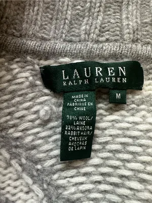 Lauren Ralph Lauren Shawl Collar Cardigan Toggle Wool Angora Southwestern Boho thumbnail 3