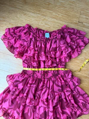 MISA Los Angeles Isella Graphic Floral Ruffle Mini Dress M thumbnail 7