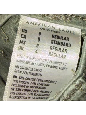 American Eagle Women’s Hi-Rise Jegging Cargo Pants Size 0 Regular Olive Green thumbnail 8