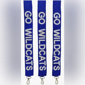 University of Kentucky GO WILDCATS Blue Beaded Purse‎ Strap Game Day Gifts NWT thumbnail 4