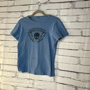 Harley-Davidson Vintage 2004 Y2K Blue Short Sleeve Tee Graphic T Shirt SZ M Bike thumbnail 7