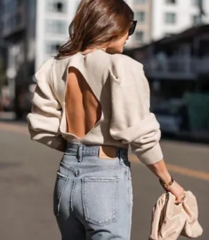 Saffron Open Back Sweater thumbnail 2