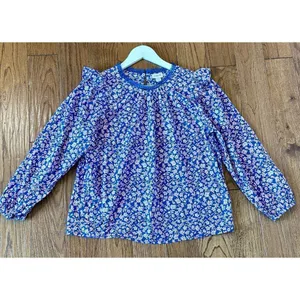 J.crew floral ruffle sleeve long sleeve blouse mp thumbnail 9