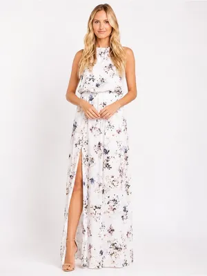 NEW Show Me Your MuMu Heather Halter Floral Maxi Dress Cottagecore S Summer thumbnail 4