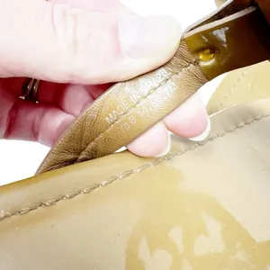 TORY BURCH Tan Caramel Patent Leather Miller Classic Designer Logo Sandals Sz 7 thumbnail 5