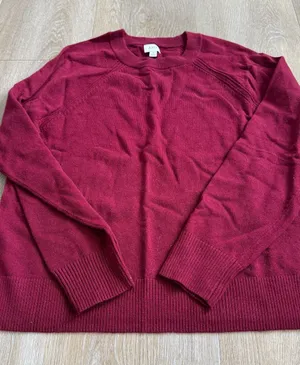J. Crew Women’s Deep Red Crewneck Sweater thumbnail 1
