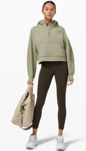 Lululemon Scuba Oversized 1/2 Zip Hoodie Rosemary Green thumbnail 1