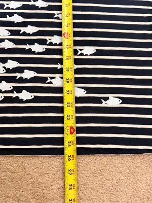 J.Crew Fishy Collector Tee XL Navy‎ Stripe Fish Print Cotton Coastal Top thumbnail 7