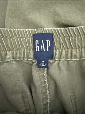 Gap Mid Rise Utility Twill Jogger Pants Olive Green Medium thumbnail 6