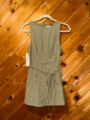 Princess Polly Yumiko Romper in Green Stripe NWT thumbnail 7