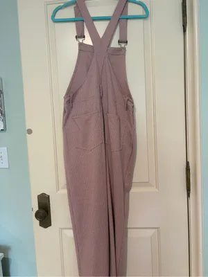 Polagram Pink Dusty Rose Houndstooth Overalls Size S thumbnail 2