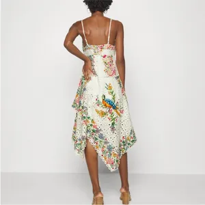 Farm Rio Scarves Eyelet Midi Dress thumbnail 2