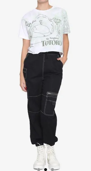 Hot Topic My Neighbor Totoro White Crop Top Size XXL thumbnail 1