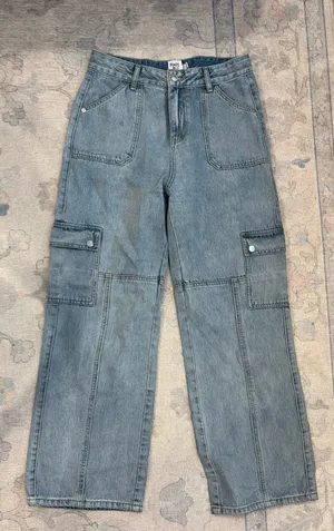 Princess Polly Cargo Jeans Denim thumbnail 1