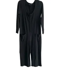 HATCH Daily Feed Maternity Waffle Knit Jumpsuit Black Small thumbnail 4