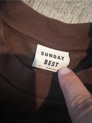 Aritzia Sunday best Brown Women's Cropped Crewneck Sweatshirt thumbnail 9