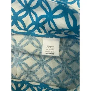 Market & Spruce women’s linen Blend‎ Size 6 Shorts Teal White thumbnail 5