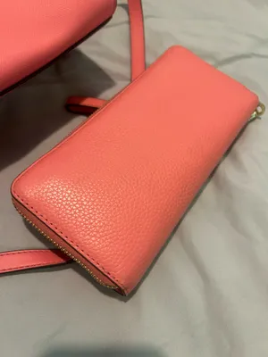 Michael Kors Pink Satchel Handbag and Wallet Set thumbnail 8