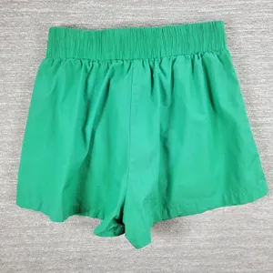 White Fox Short 2 Piece Set Womens S/M Green Button Up Oversized Top Pull On thumbnail 8