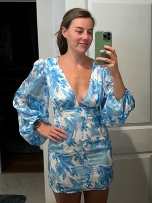 Hello Molly You’re Blooming Mini Dress - Blue Size Large 8 thumbnail 5