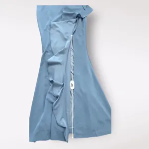 Lulus Mila Slate Blue‎ Ruffled Off-The-Shoulder Maxi Dress Size Small thumbnail 5