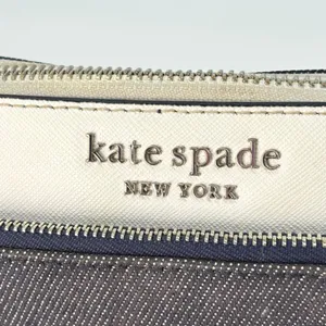 Kate Spade Cameron Crossbody Bag Women Navy White Denim Colorblock Leather Purse thumbnail 2