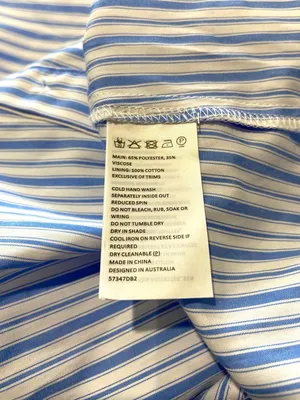 Bardot Cut Out Striped Maxi Dress Blue Size XS Coastal Preppy Cottagecore Summer thumbnail 4