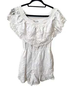 ABERCROMBIE & FITCH‎ Crochet Sleeveless Romper Sz XS thumbnail 1